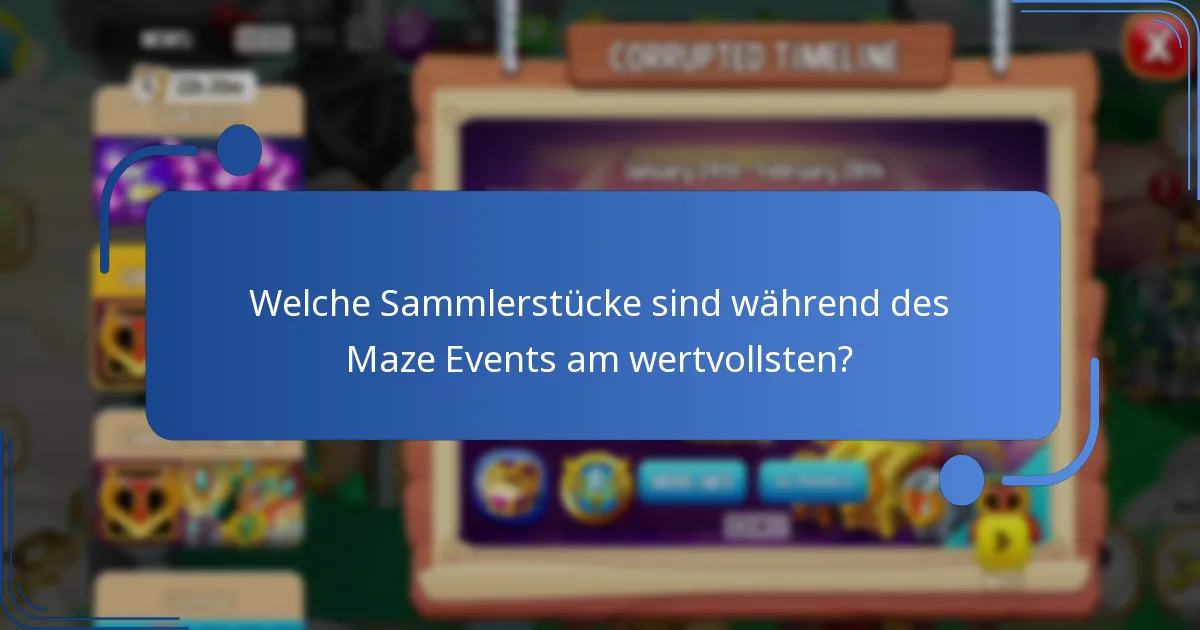 Welche einzigartigen Ressourcen kann ich aus dem Maze Event erhalten?